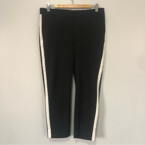 Zara Cropped Pull On Side Stripe Pants, Size M - Picture 3 of 11